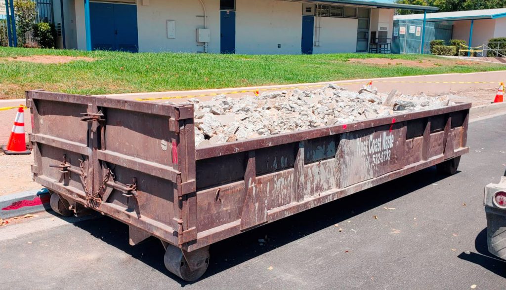 Concrete Lowboy Dumpster Rentals West Coast Waste